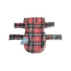 Dog coat Small red plaid with fleece lining